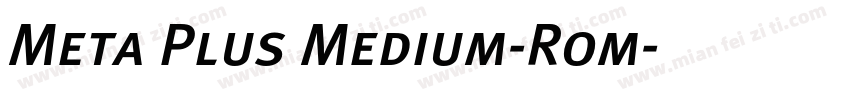 Meta Plus Medium-Rom字体转换